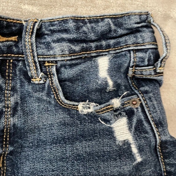 Old Navy Hi-Rise Super Slim Pockets Women’s Size 0 Jean Shorts Casual Denim - Picture 2 of 5